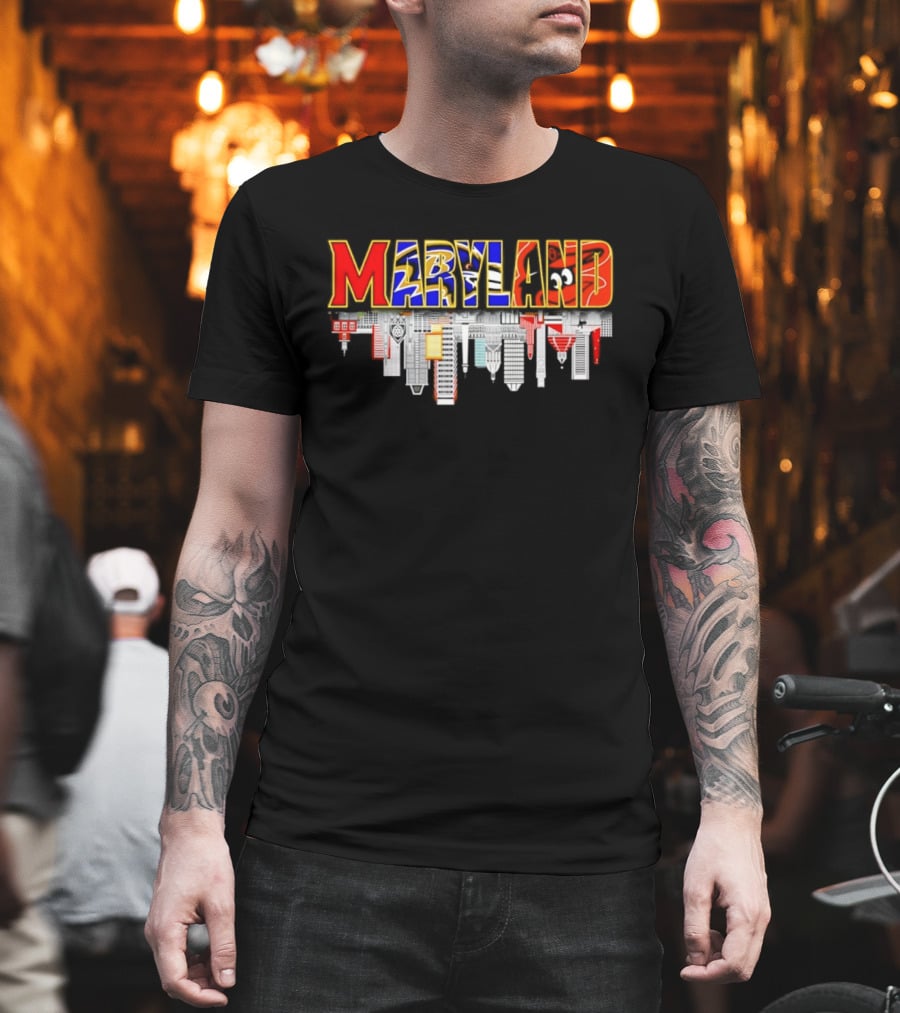 Maryland Sports Team City Skyline 2026 Urban Skyscraper Scene T-Shirt