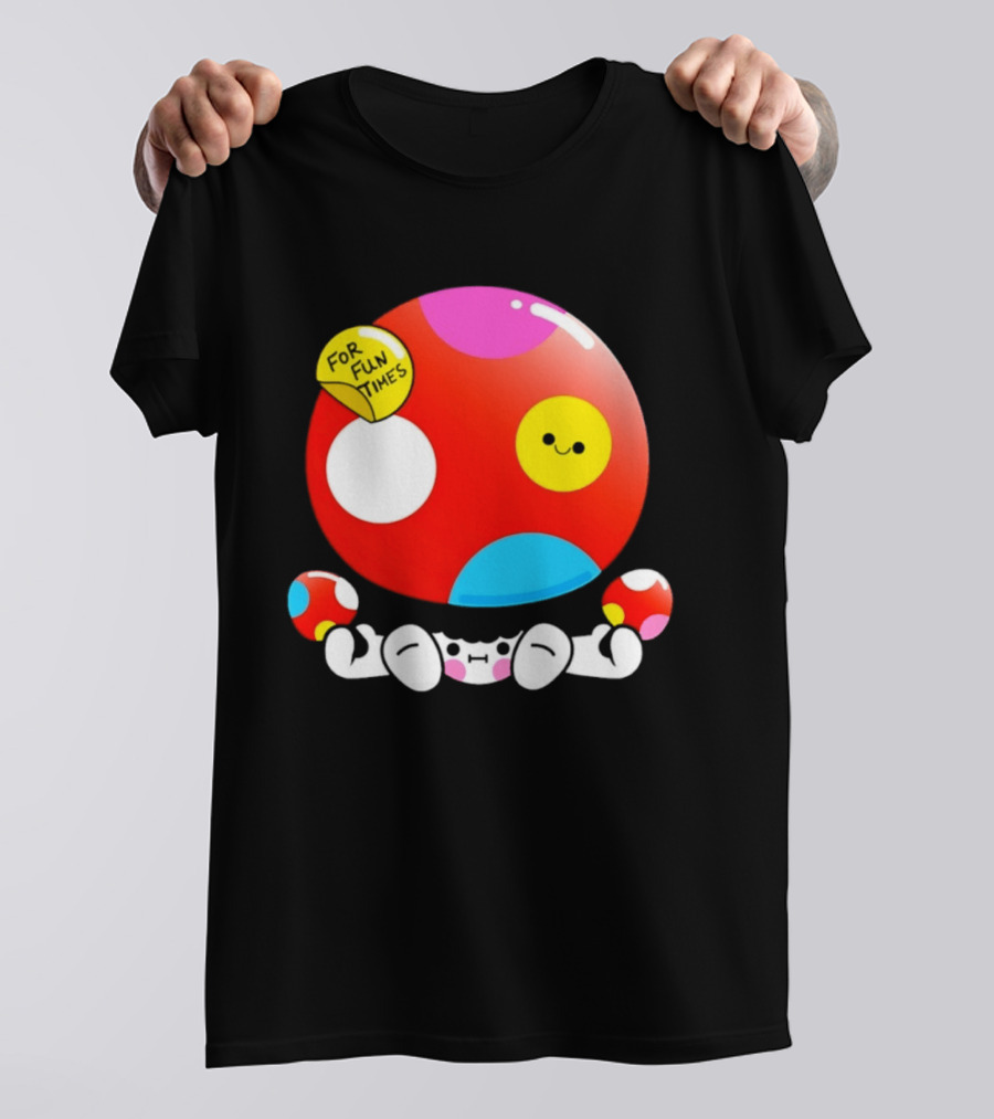 Mushroom Fun Times Bright Polka Dot T-Shirt