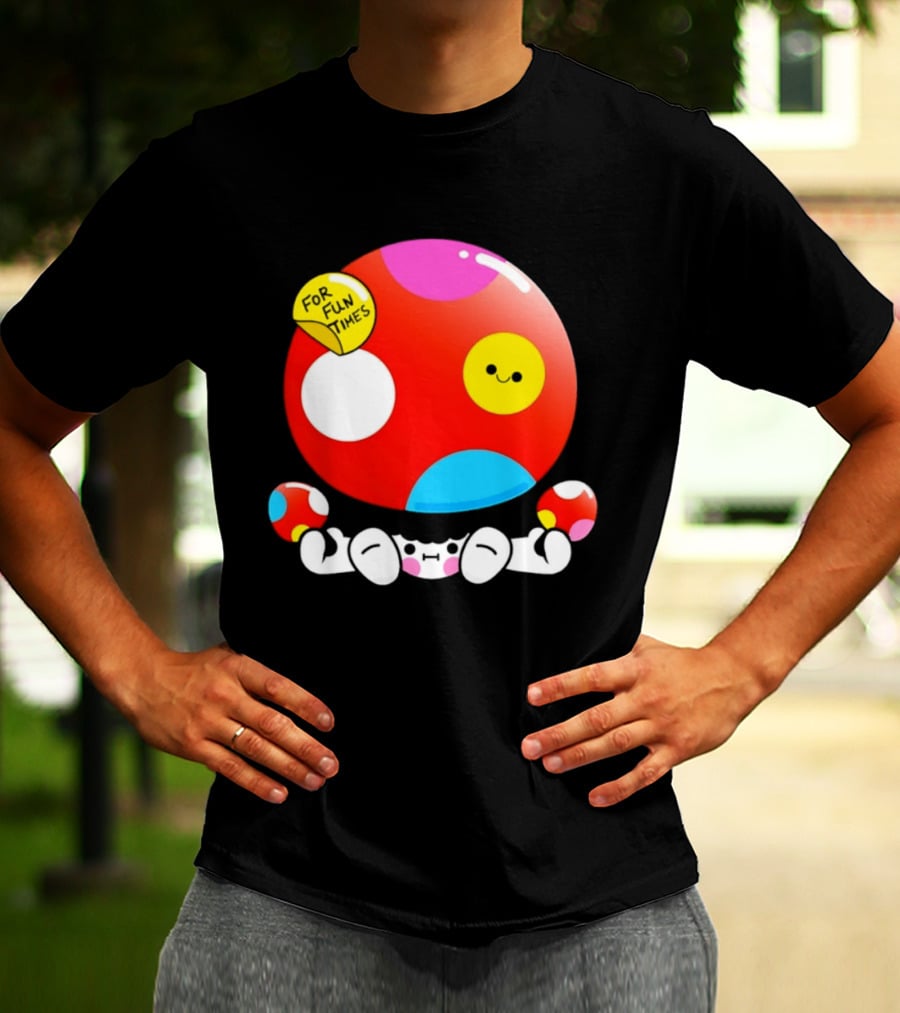 Mushroom Fun Times Bright Polka Dot T-Shirt