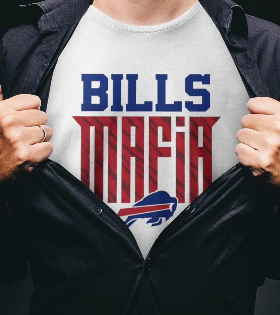 Buffalo Bills Mafia Red And Blue Team Spirit T-Shirt