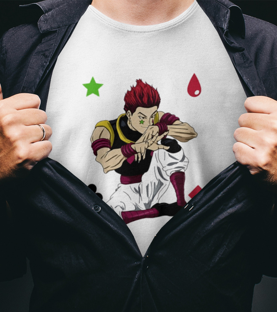 Hisoka Morow Playing Card Suit Symbols Hunter X Hunter T-Shirt