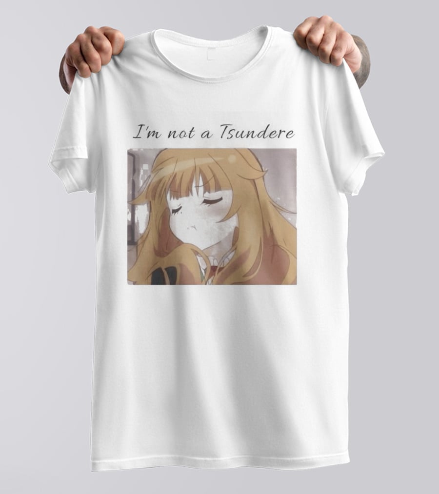 I'm Not A Tsundere Anime Expression Blonde Hair T-Shirt