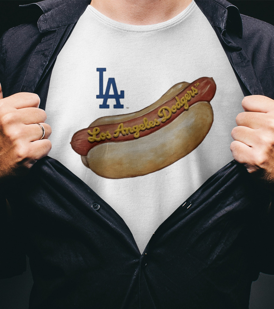 Los Angeles Dodgers Hot Dog MLB 2026 Season LA Team T-Shirt