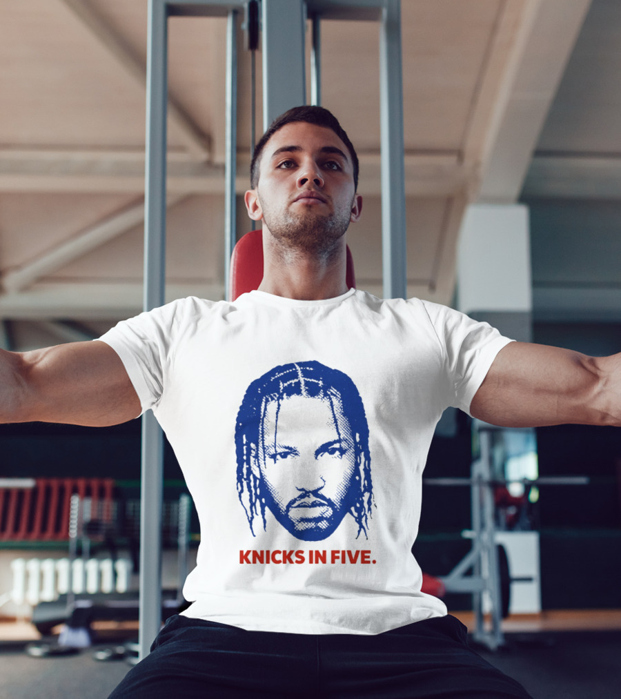 New York Knicks Jalen Brunson Knicks In Five Swag Head T-Shirt