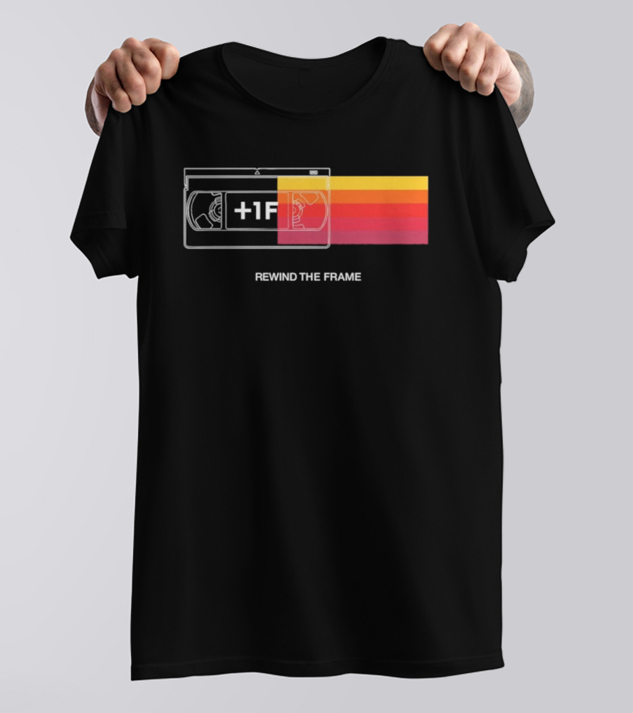 Rewind The Frame Retro VHS Tape 80s Aesthetic T-Shirt