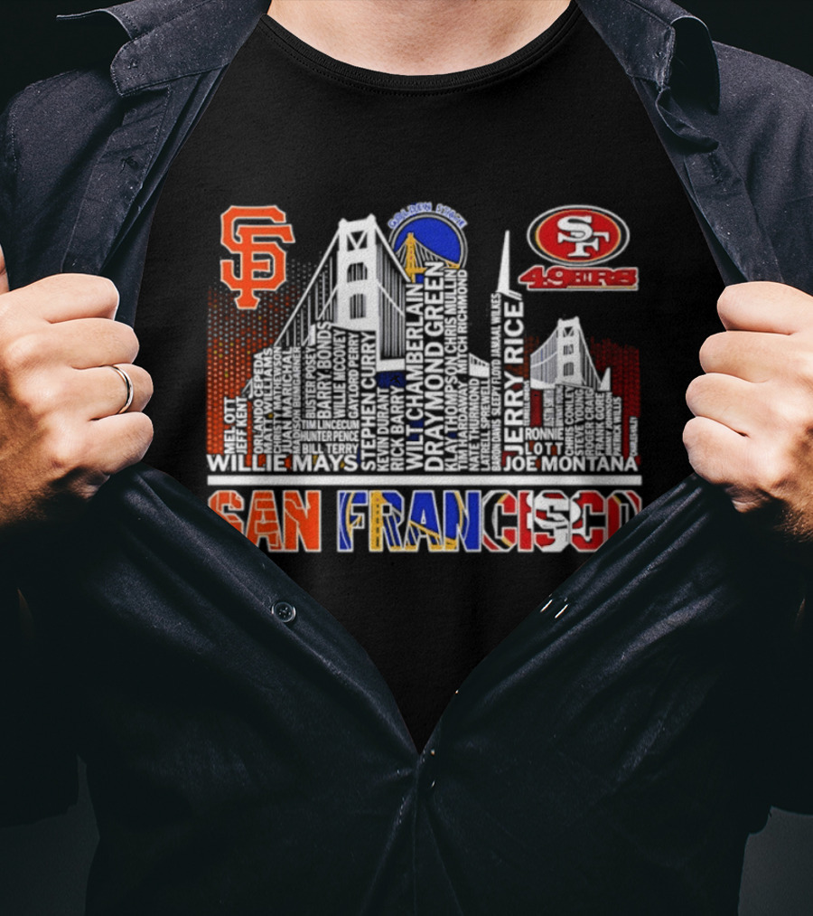 San Francisco Giants Warriors 49ers Skyline T-Shirt