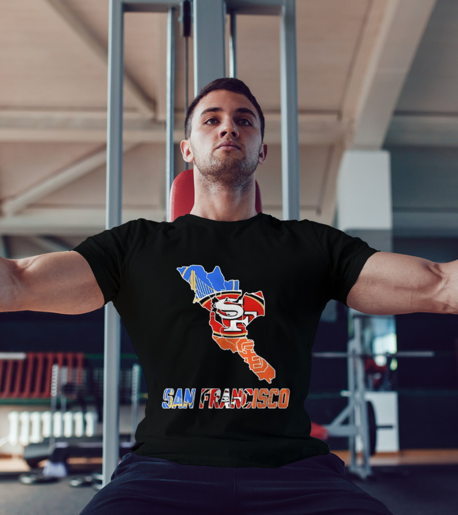 San Francisco State Map Golden State Warriors 49ers 2026 T-Shirt