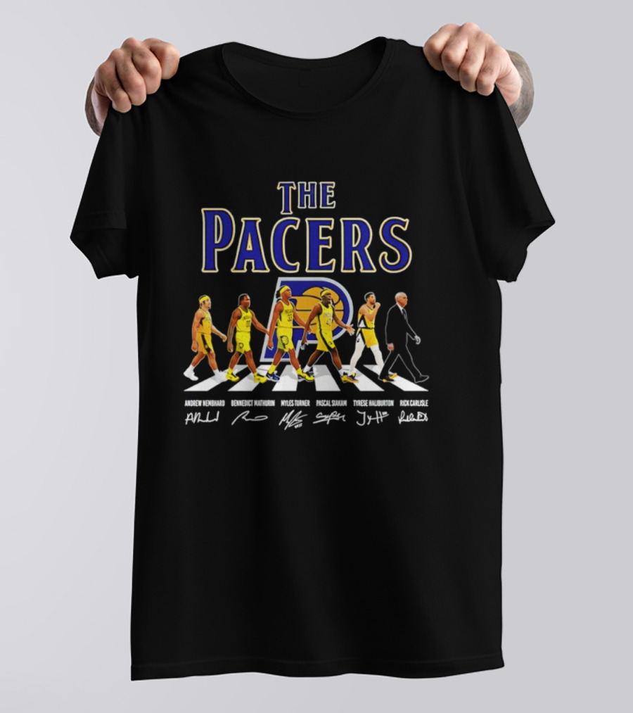 The Pacers Andrew Nembhard Bennedict Mathurin Myles Turner Pascal Siakam Tyrese Haliburton Signatures T-Shirt
