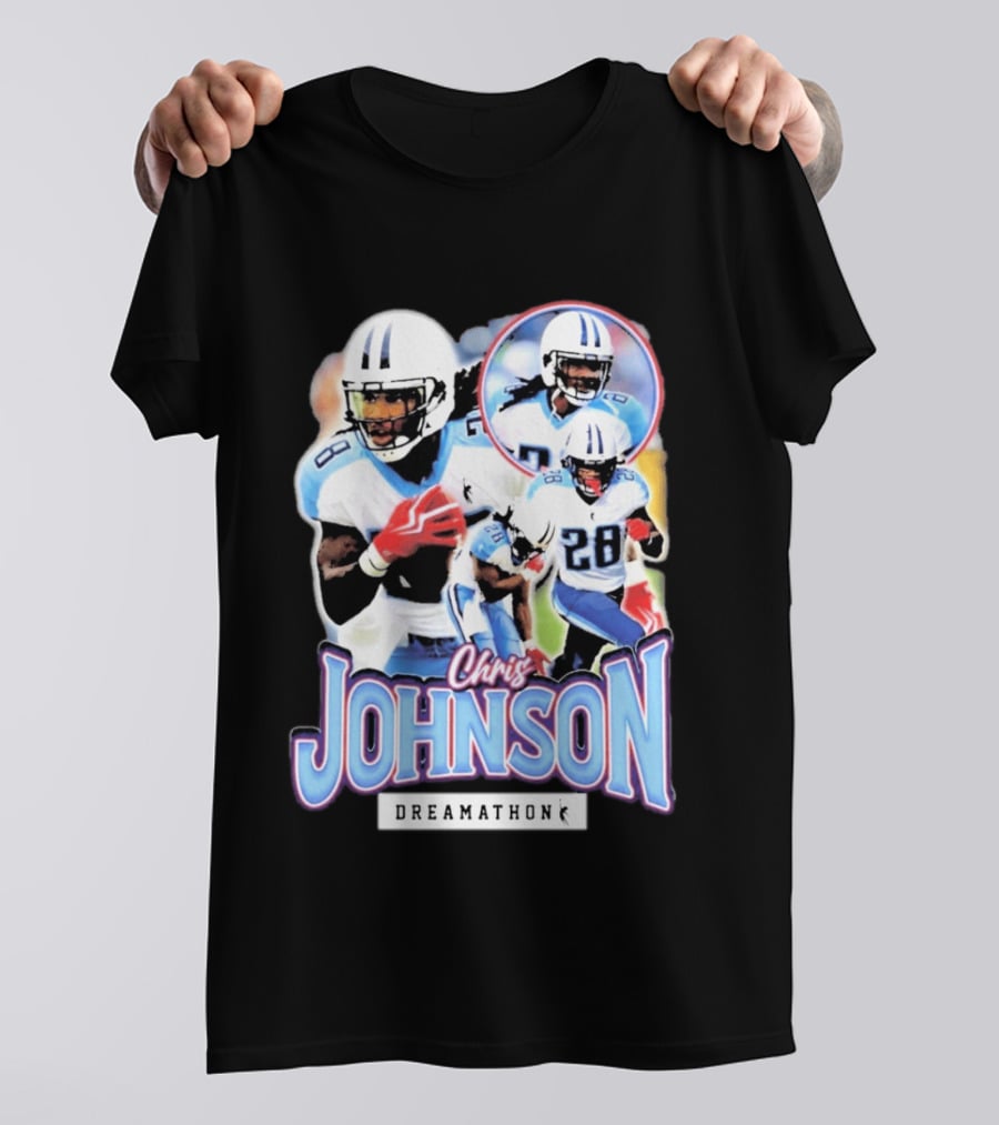 Chris Johnson NFL Dreamathon Tennessee Titans Football 28 T-Shirt