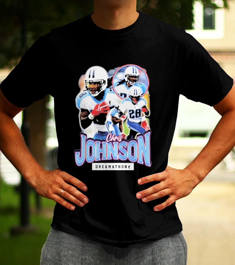 Chris Johnson NFL Dreamathon Tennessee Titans Football 28 T-Shirt