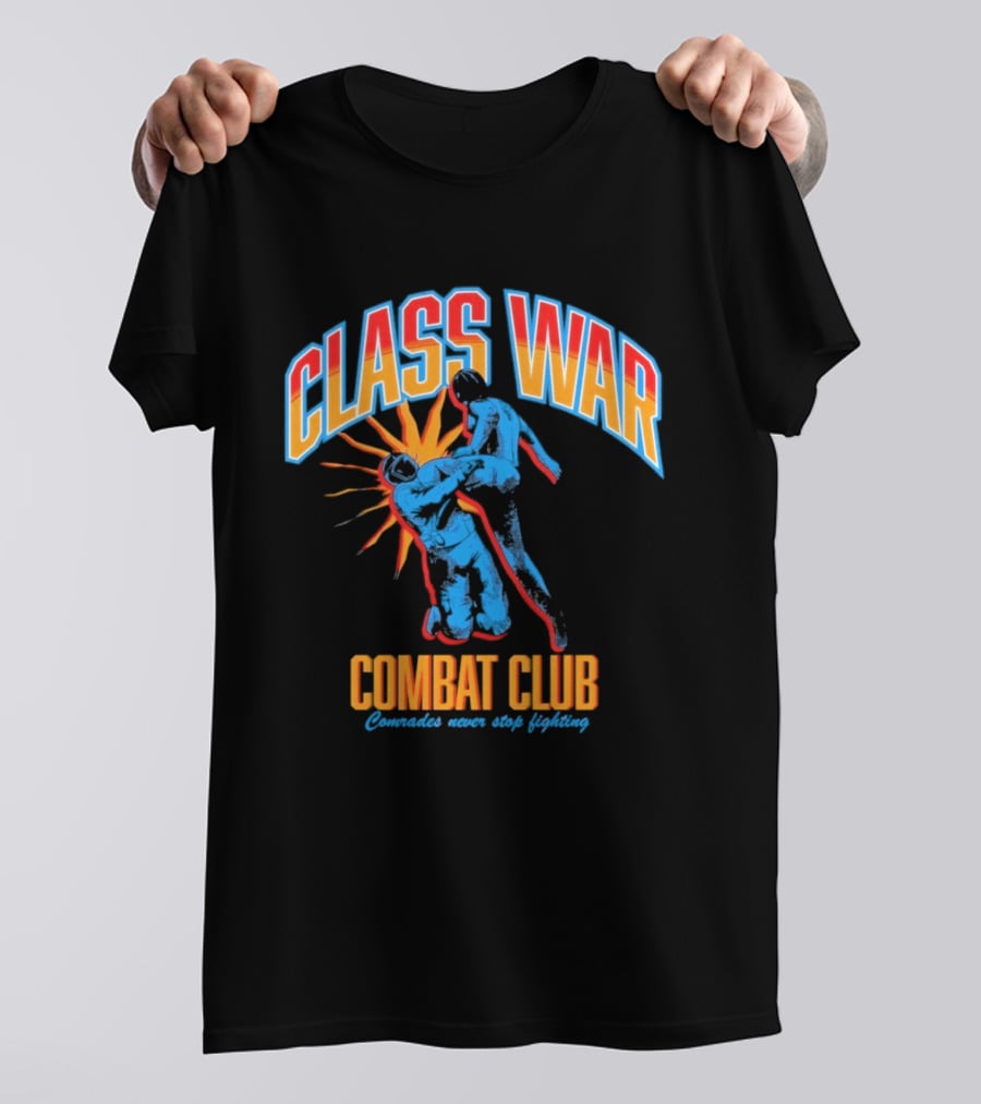 Class War Combat Club Comrades Never Stop Fighting Vintage Brawler Aesthetic T-Shirt