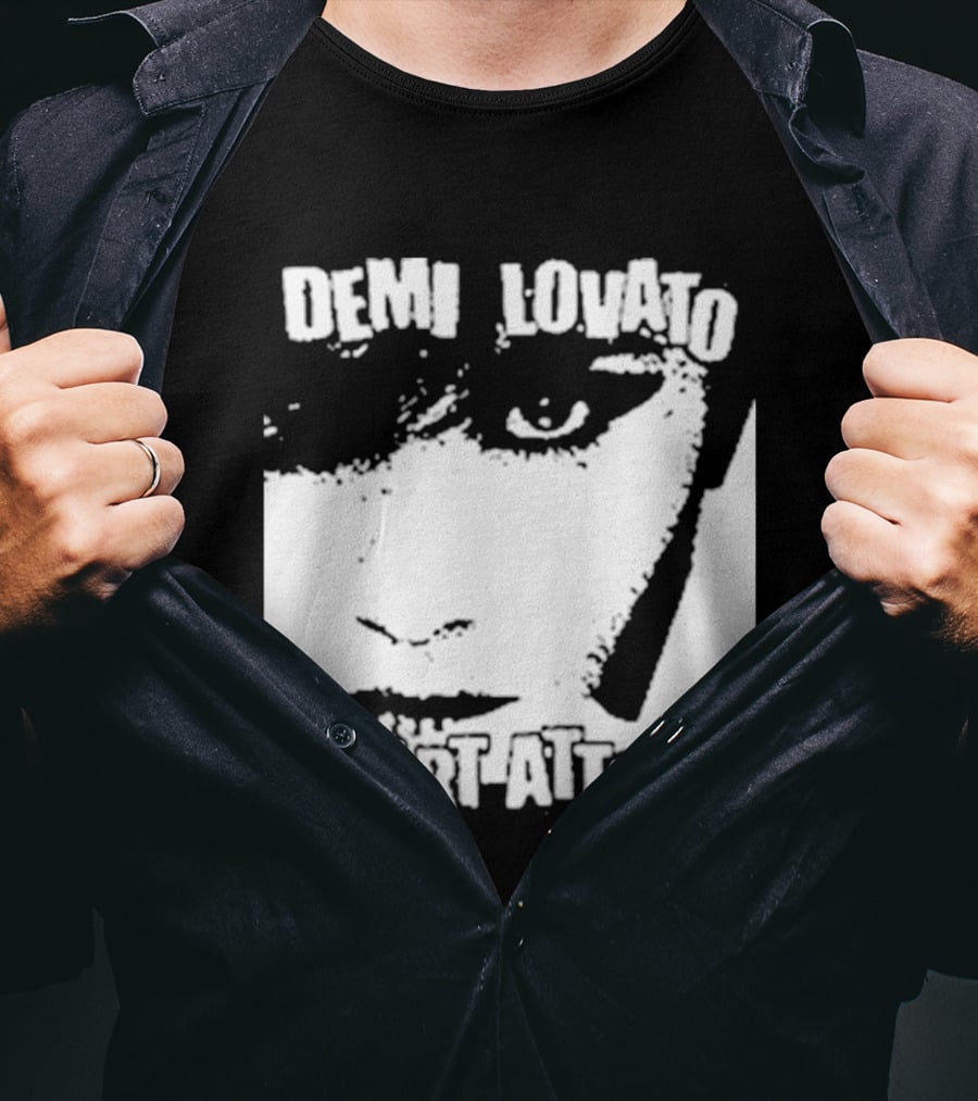 Demi Lovato Heart Attack Anniversary Face T-Shirt