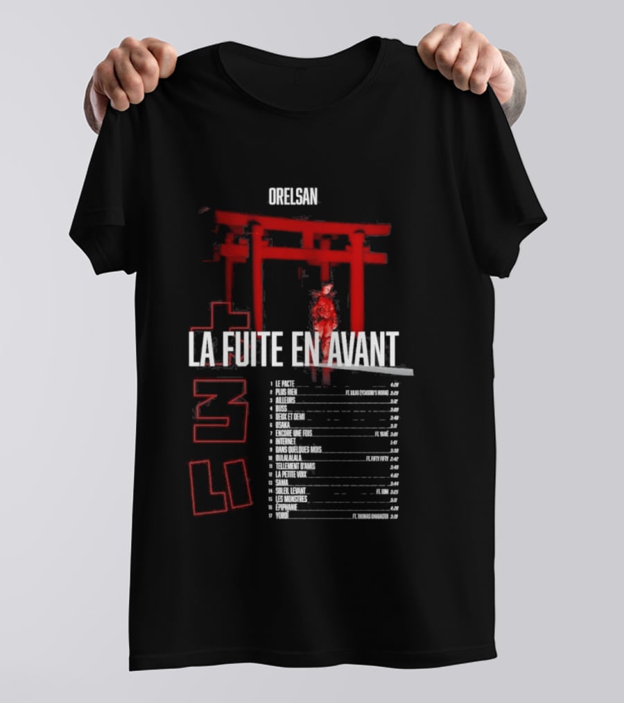 Orelsan La Fuite En Avant Rouge Tour Dates 2024 T-Shirt