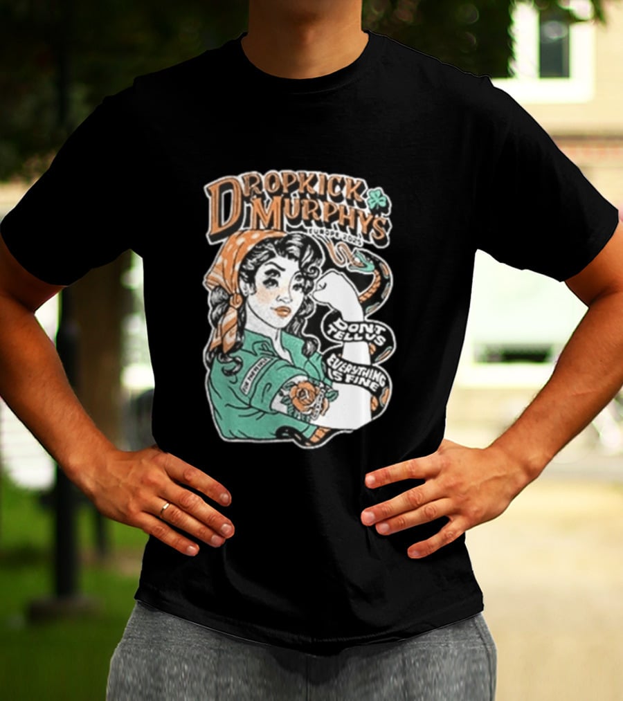 Dropkick Murphys Europe 2025 Tour Don't Tell Us Everything Is Fine Snake T-Shirt