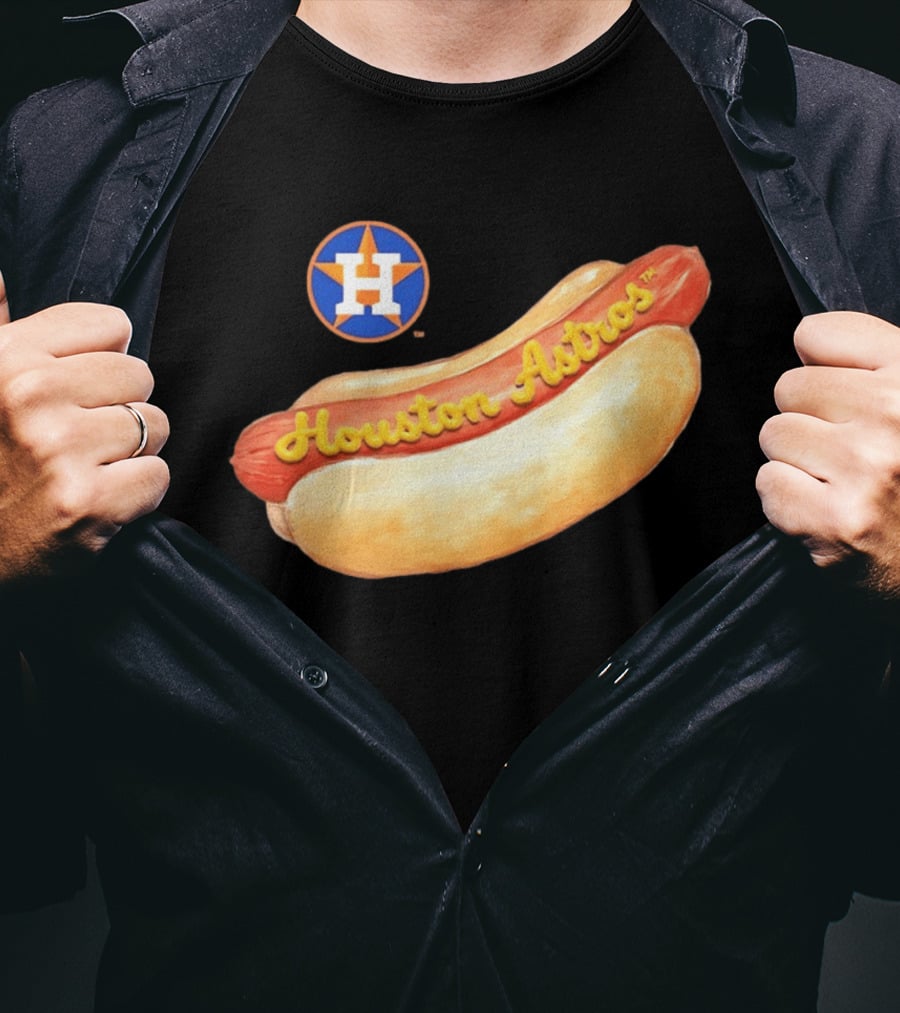 Houston Astros Hot Dog MLB 2026 Season Fan T-Shirt