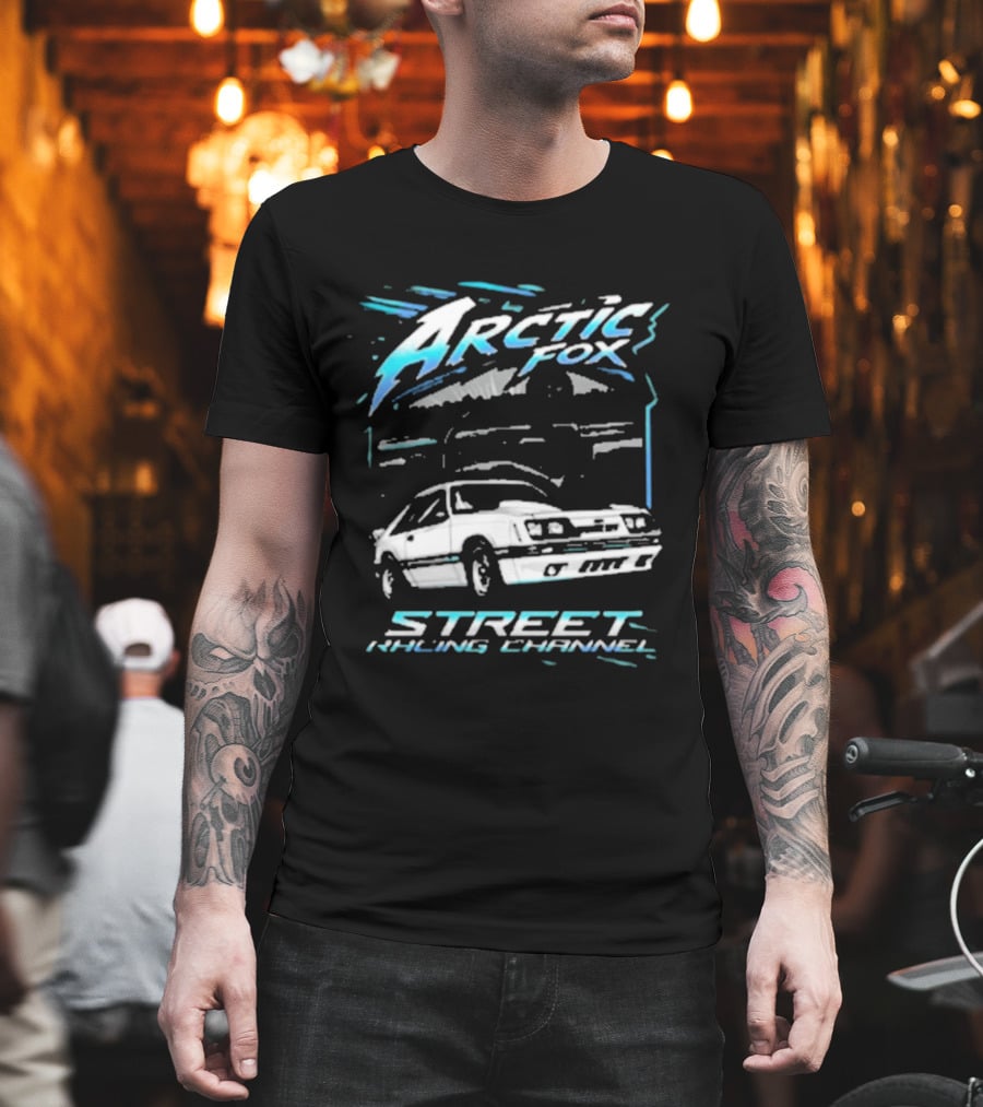 Arctic Fox Street Racing Channel Classic Car Enthusiasts T-Shirt