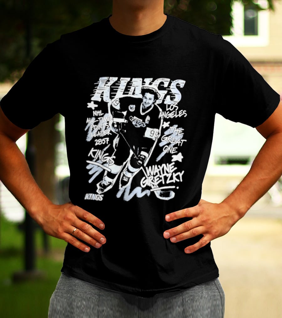 Los Angeles Kings Wayne Gretzky NHL All Time Points Leader Hockey Legend T-Shirt