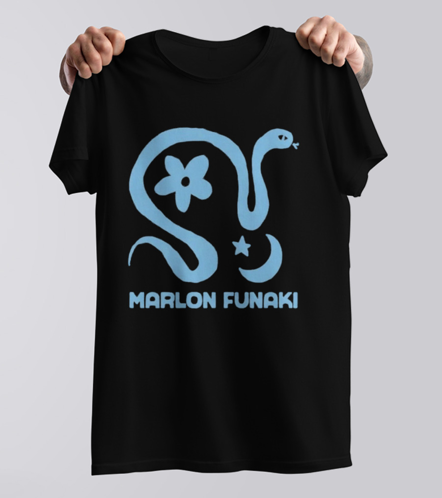 Marlon Funaki Snake Flower Star Moon T-Shirt