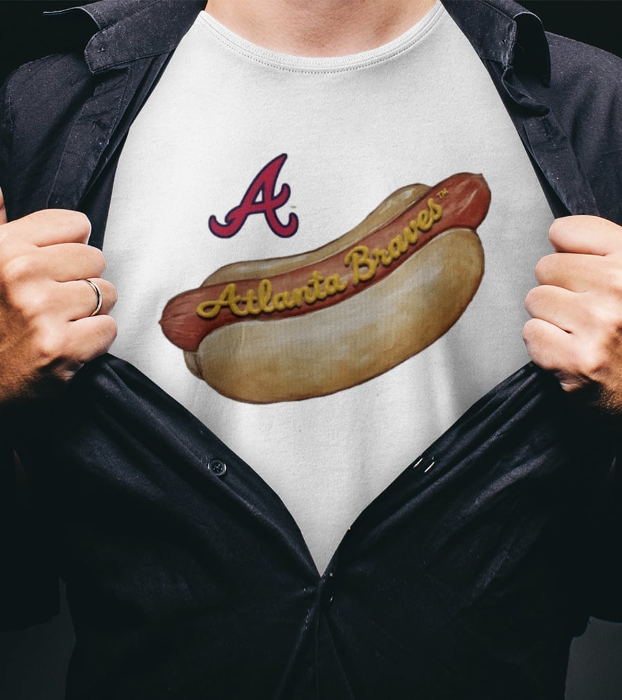 Atlanta Braves Hot Dog A Logo MLB 2026 Season T-Shirt