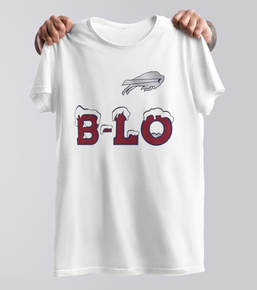 B LO Buffalo Bills Snowy Logo NFL Team T-Shirt
