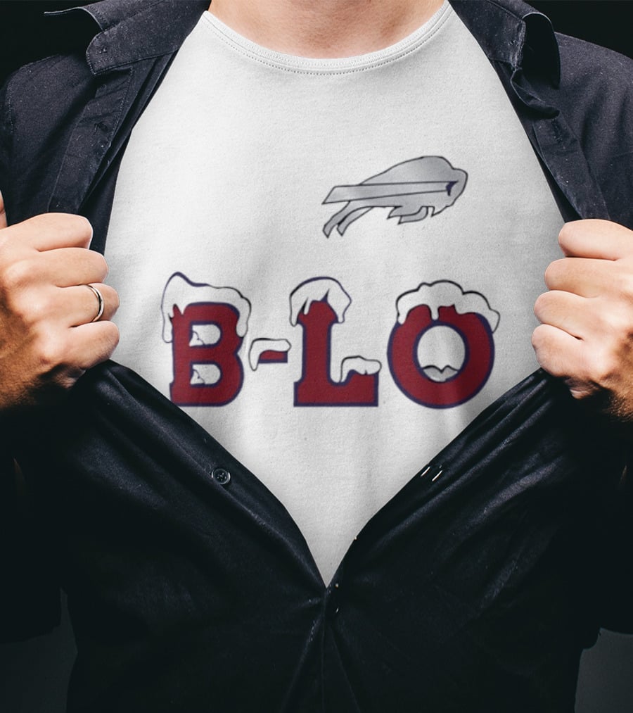 B LO Buffalo Bills Snowy Logo NFL Team T-Shirt