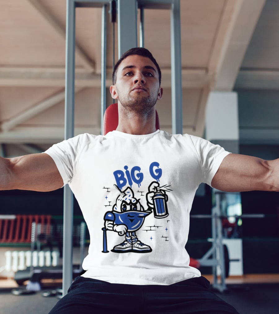 Big G New York Yankees Graffiti Street Art Character Spray Can T-Shirt