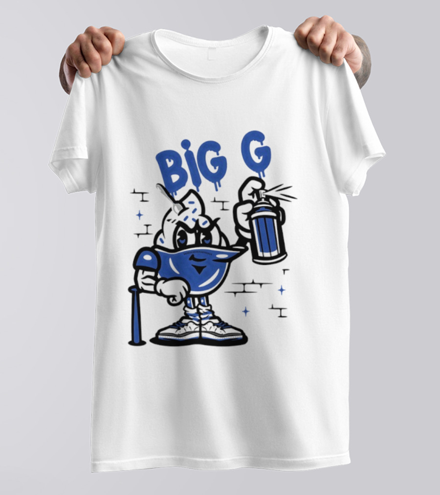Big G New York Yankees Graffiti Street Art Character Spray Can T-Shirt