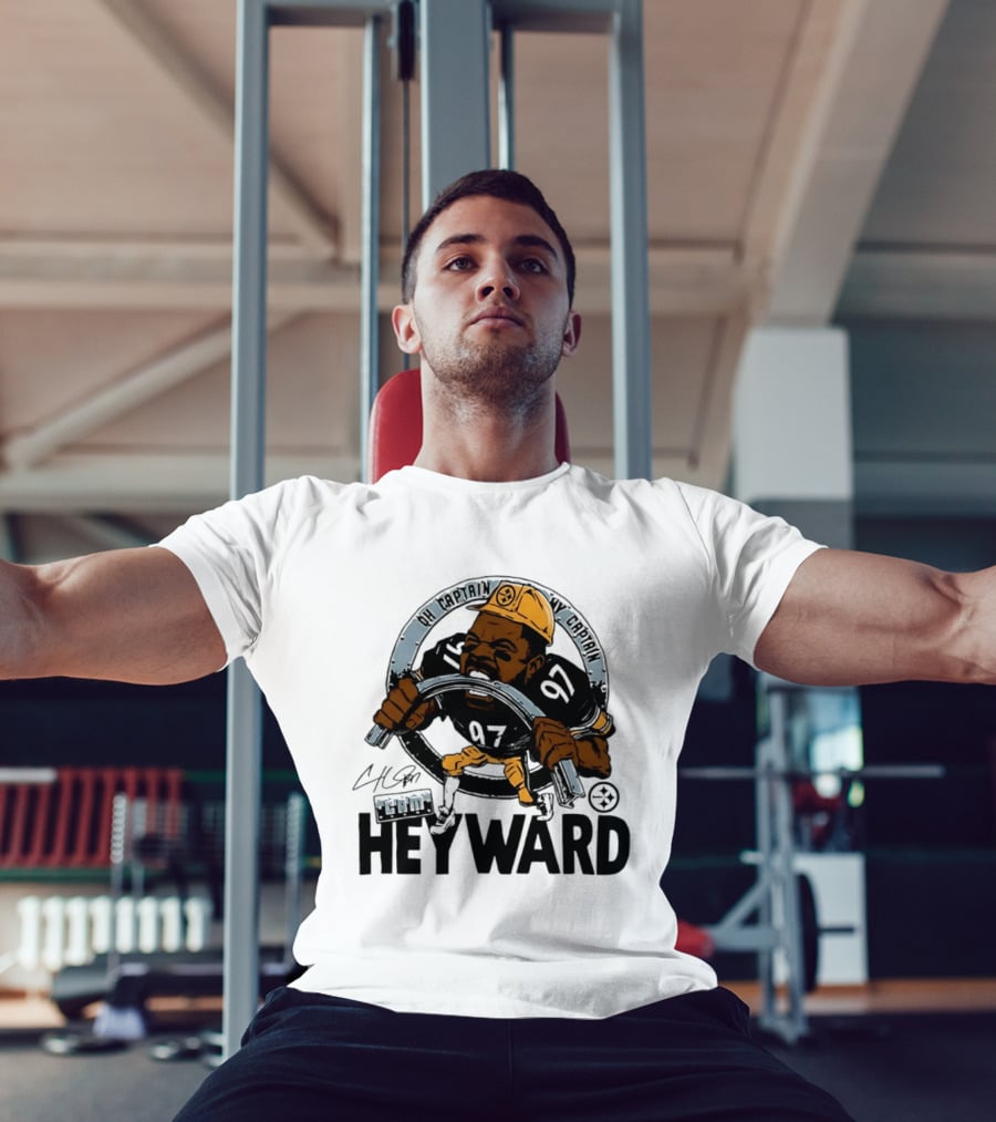 Pittsburgh Steelers Captain Cam Heyward Caricature NFL Number 97 T-Shirt