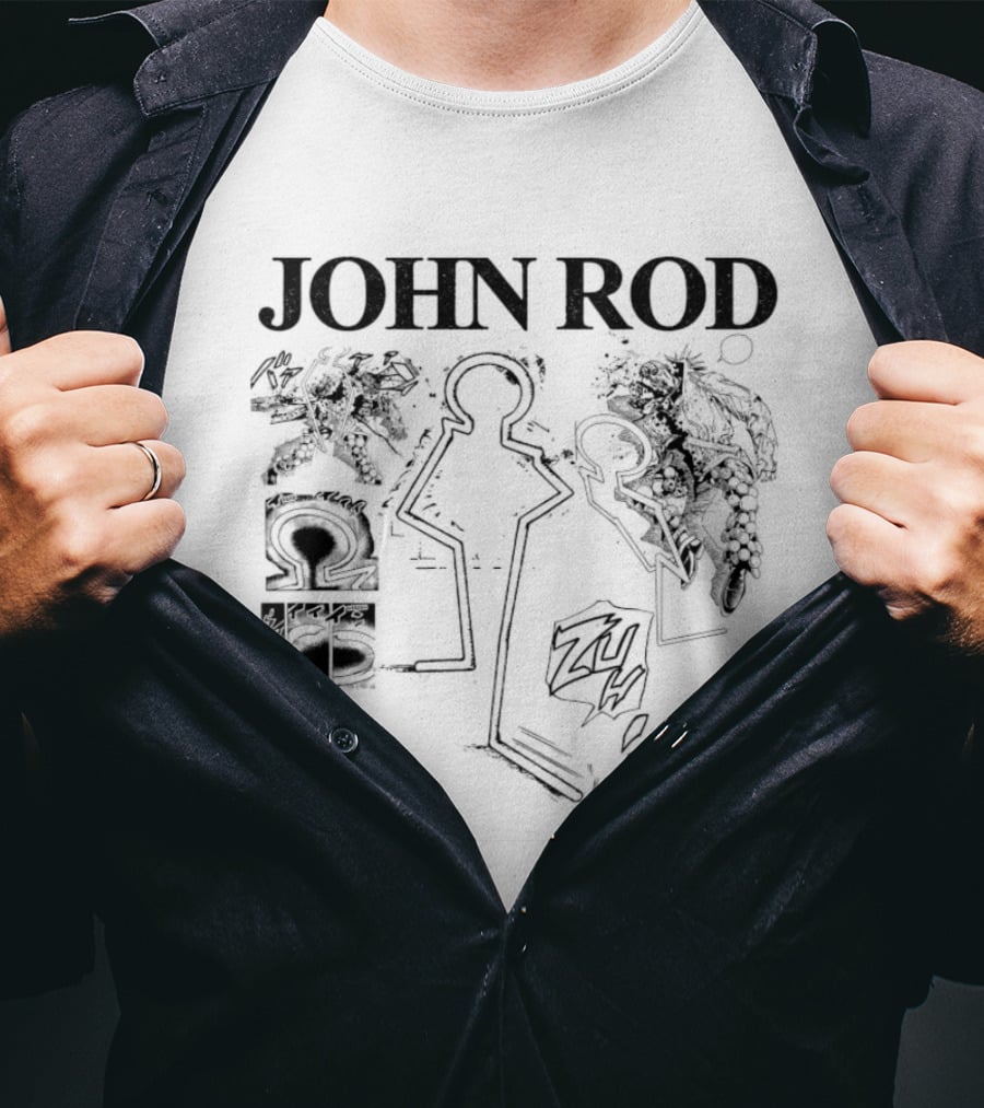 John Rod Abstract Figures And Faces T-Shirt