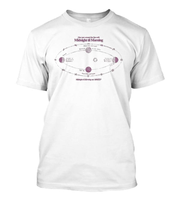 Might Til Morning Around The Sun Lap Orbit Path Diagram T-Shirt