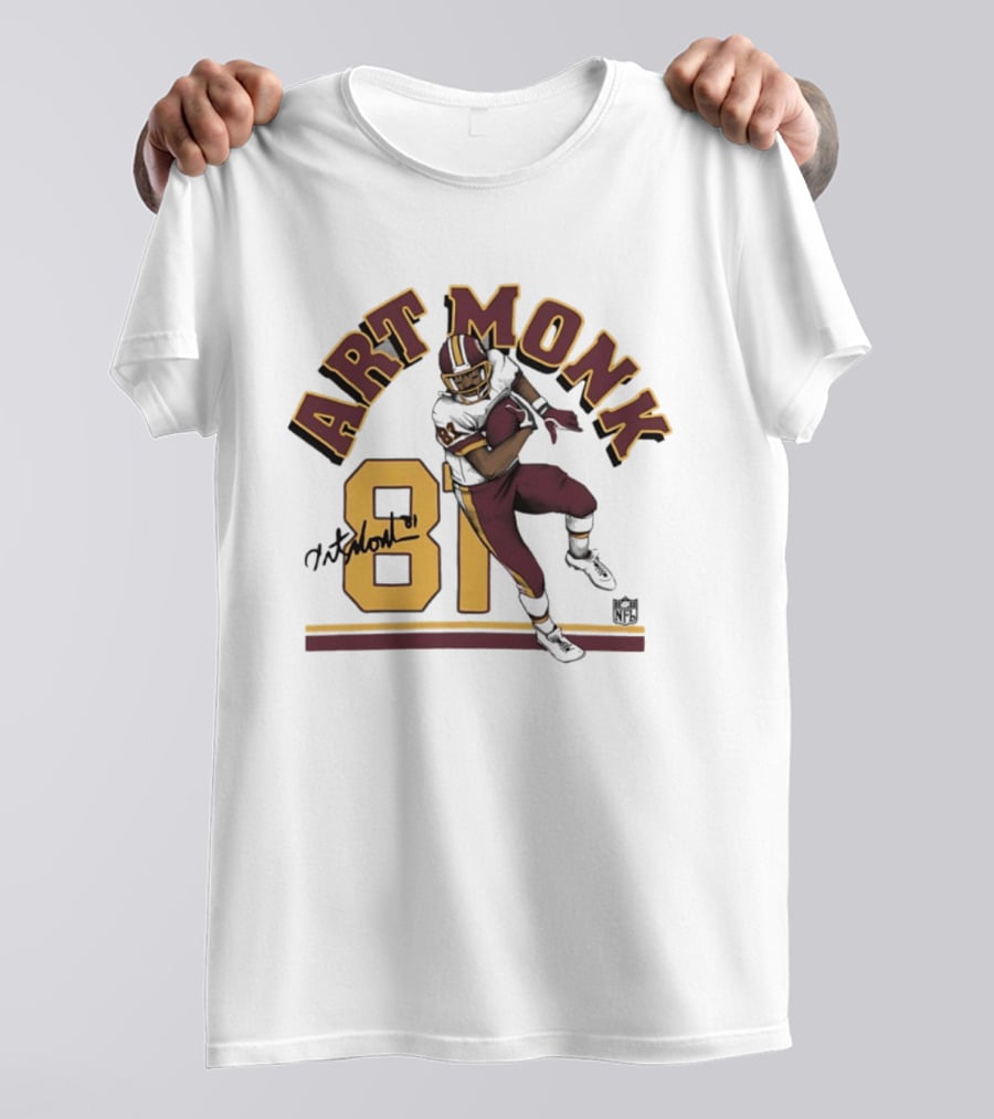 Art Monk 81 Washington Commanders Player Autograph T-Shirt