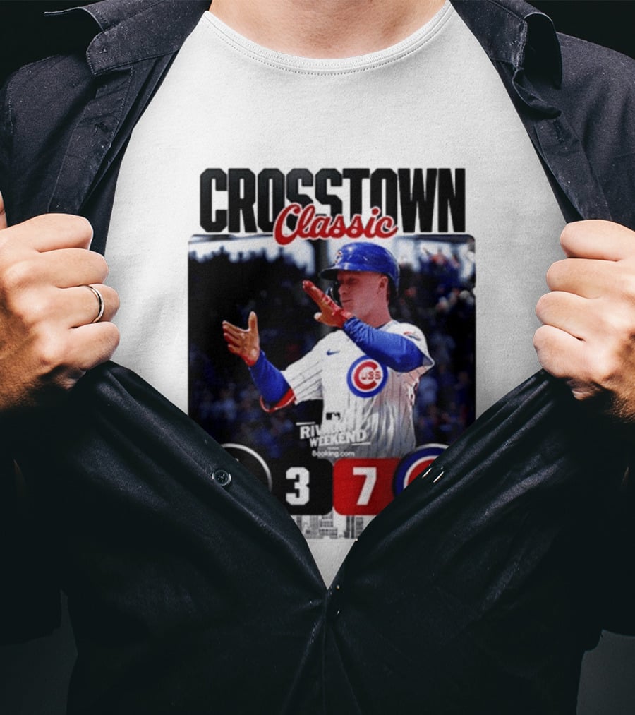Crosstown Classic Cubs Victory Over White Sox 7 3 Pete Crow Armstrong MLB Rival Weekend T-Shirt