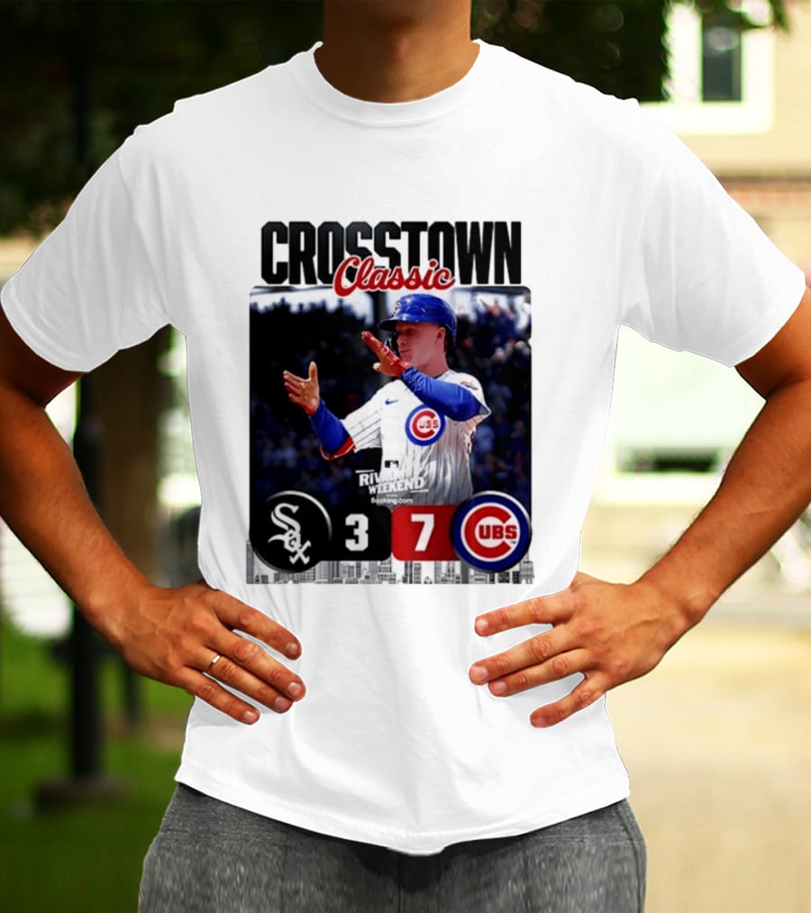 Crosstown Classic Cubs Victory Over White Sox 7 3 Pete Crow Armstrong MLB Rival Weekend T-Shirt