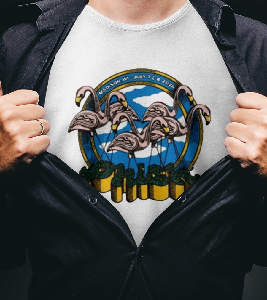 Phish Madison Wisconsin 2026 At Kohl Center July 7 And 8 Flamingo T-Shirt