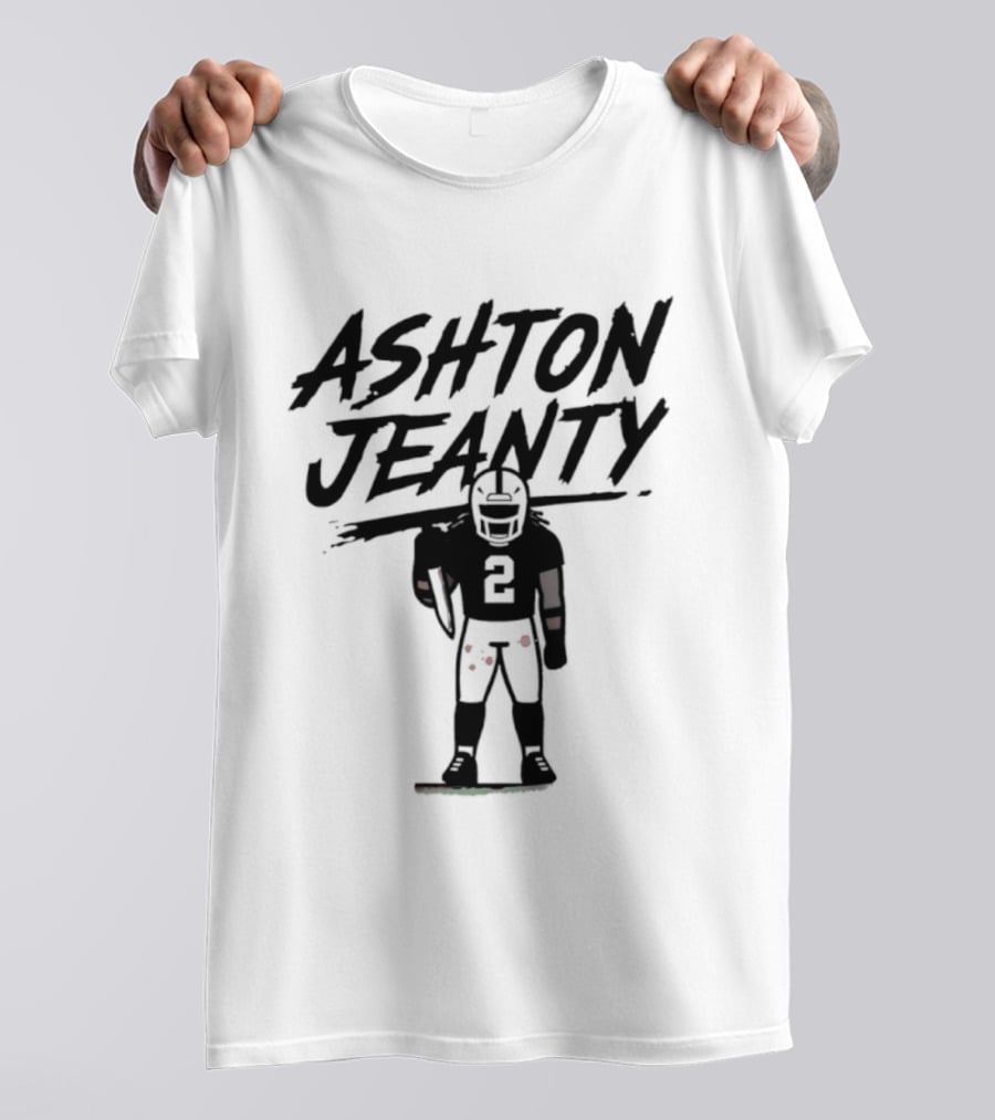 Raiders Ashton Jeanty Number 2 Horror Halloween Football T-Shirt