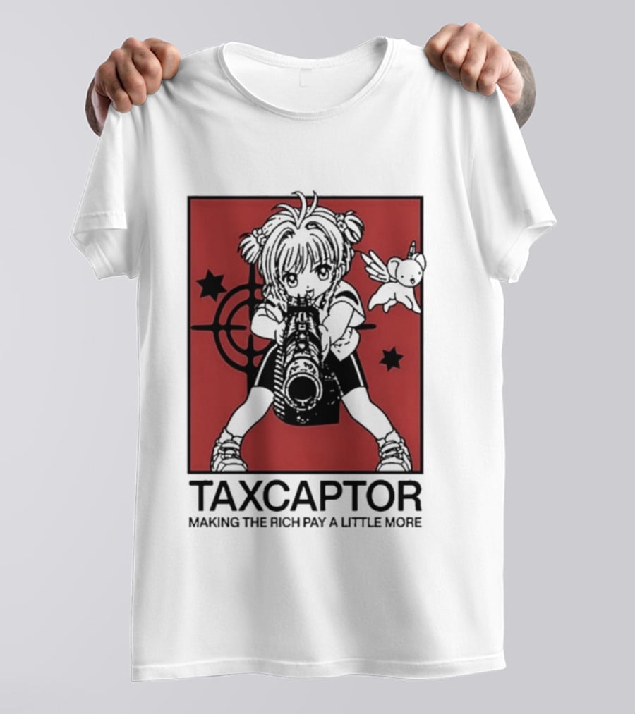 Sakura Cardcaptor Taxcaptor Making The Rich Pay A Little More Bold Anime Mashup T-Shirt