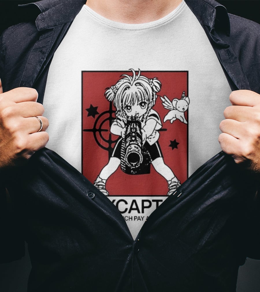 Sakura Cardcaptor Taxcaptor Making The Rich Pay A Little More Bold Anime Mashup T-Shirt