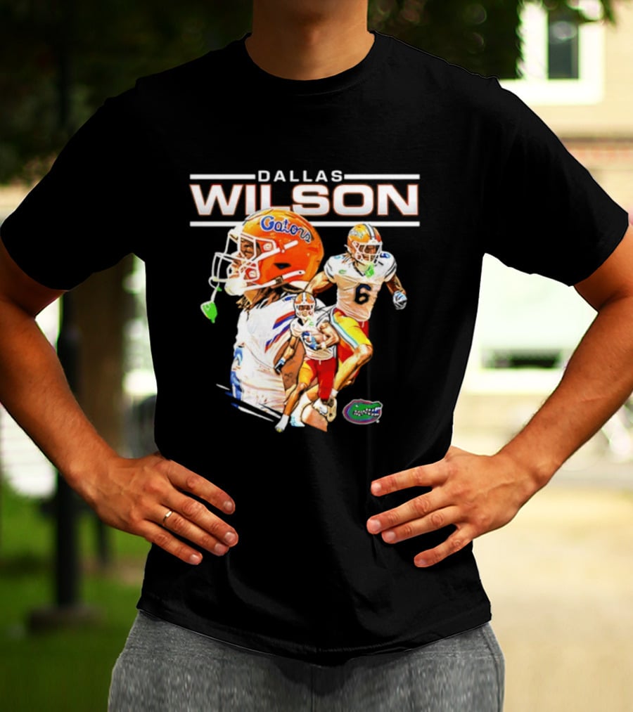 Dallas Wilson 6 Gators University Of Florida Football Player NCAA T-Shirt
