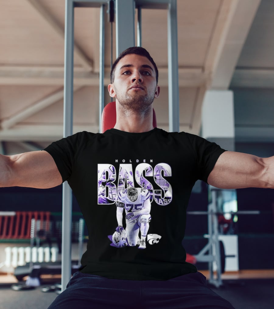 Holden Bass 75 Kansas State NCAA Football Stamped Show Respect T-Shirt