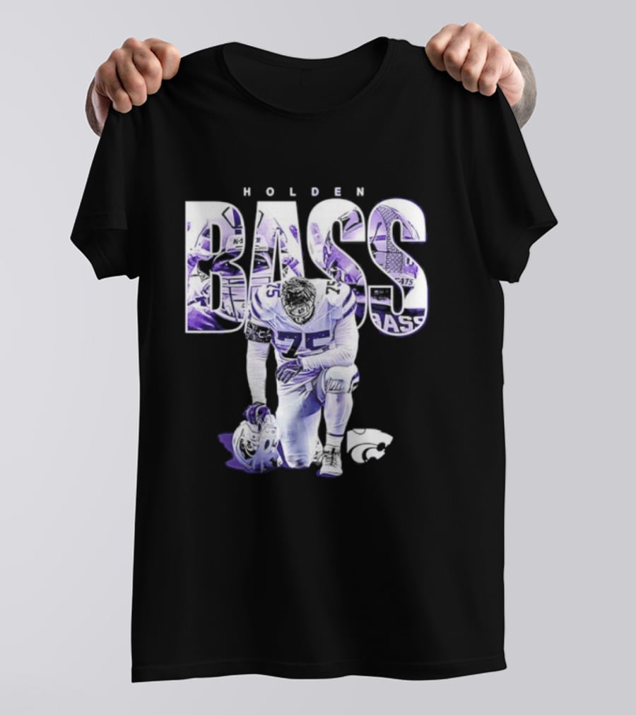 Holden Bass 75 Kansas State NCAA Football Stamped Show Respect T-Shirt
