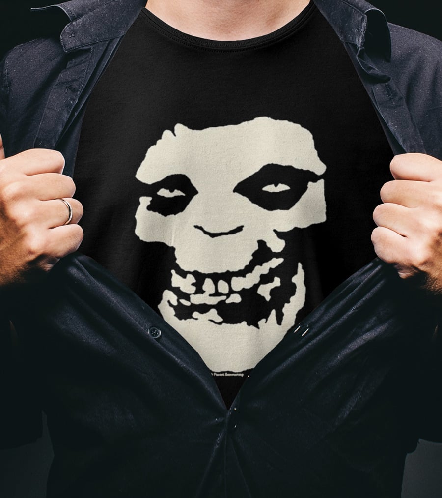 SUGA BTS Crimson Ghost Skull Misfits Collaboration T-Shirt