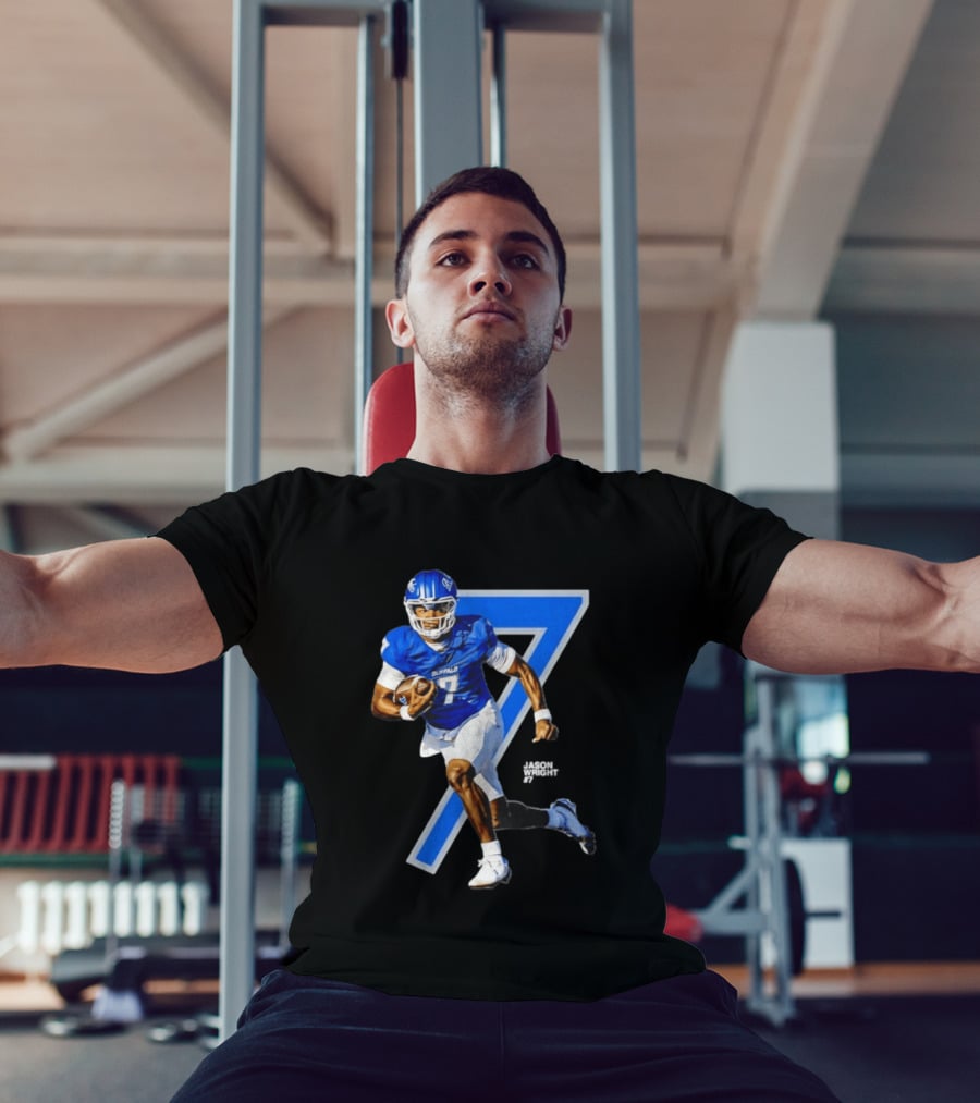 Buffalo Bulls Quarterback Jason Wright Number 7 NCAA Football Star Player T-Shirt