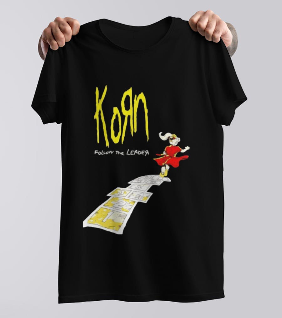 Korn Follow The Leader Nu Metal Band Hopscotch Cover T-Shirt