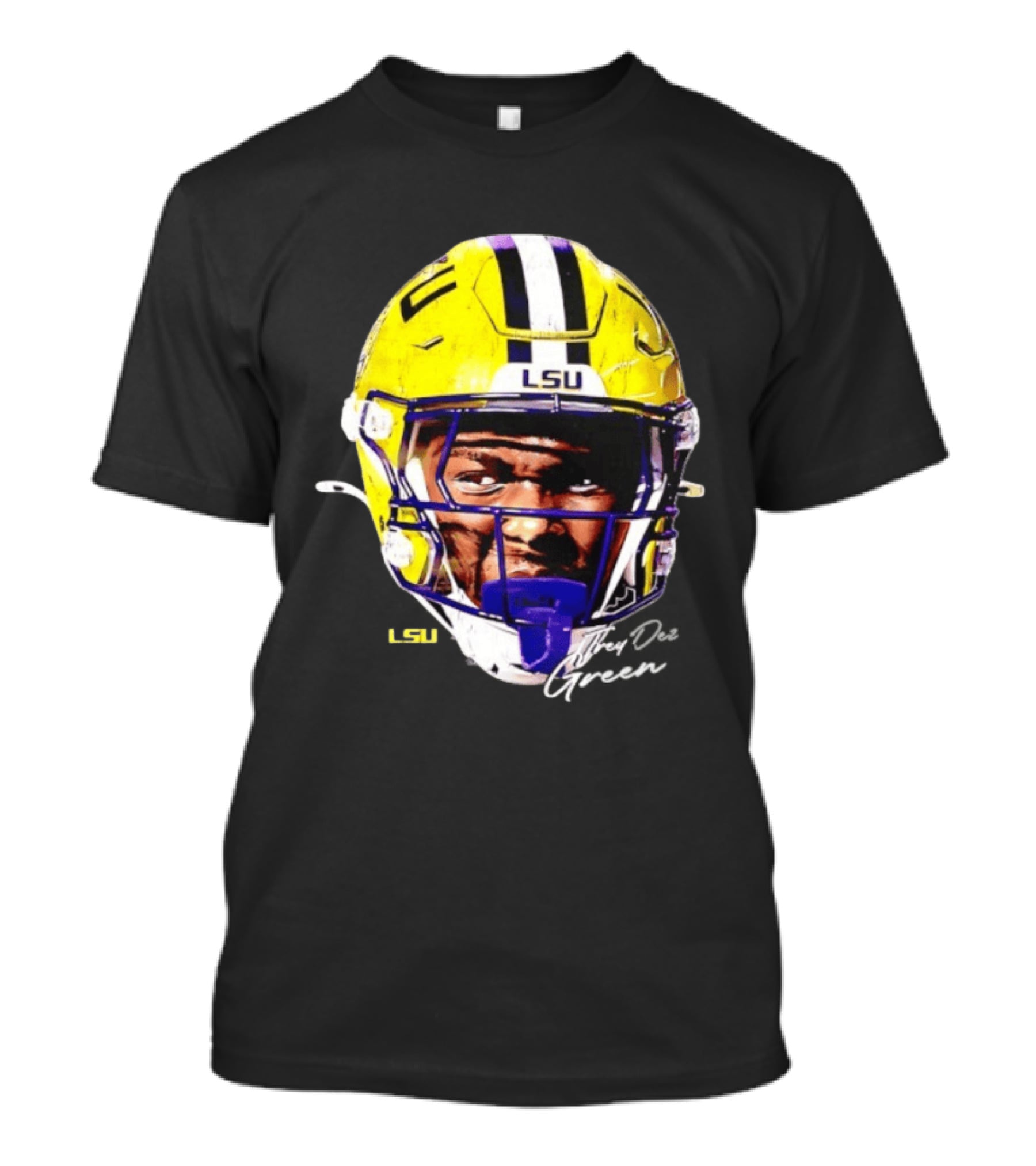 Trey'Dez Green LSU Tigers Football Helmet NCAA Sports T-Shirt