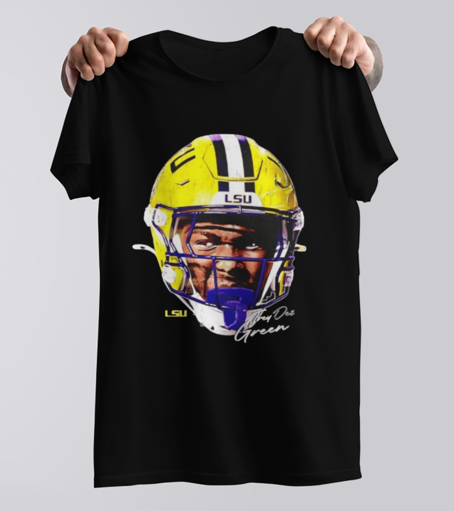 Trey'Dez Green LSU Tigers Football Helmet NCAA Sports T-Shirt