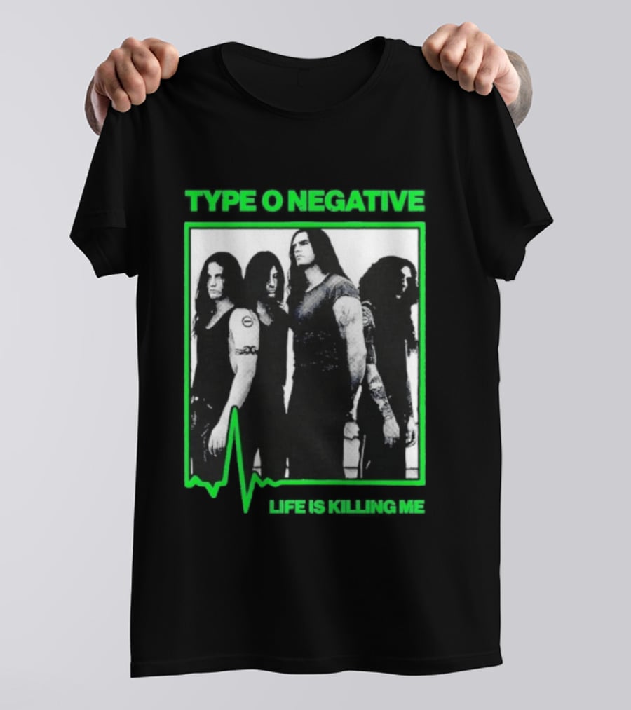 Type O Negative Life Is Killing Me Band Photo Peter Steele T-Shirt