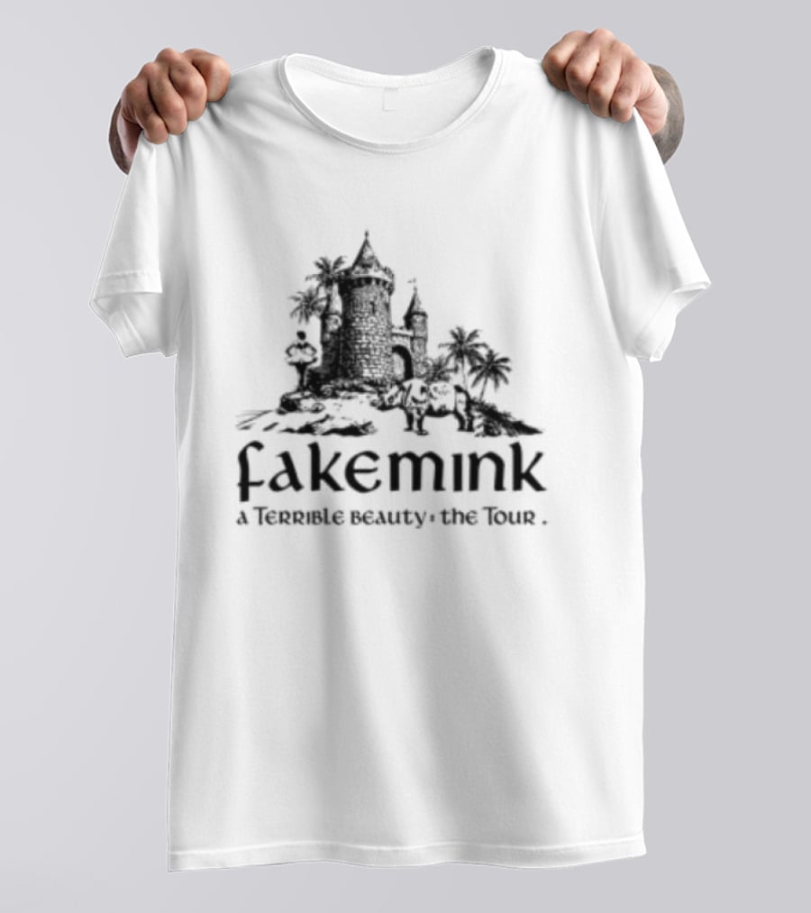 Fakemink A Terrible Beauty The Castle Longsleeve White T-Shirt