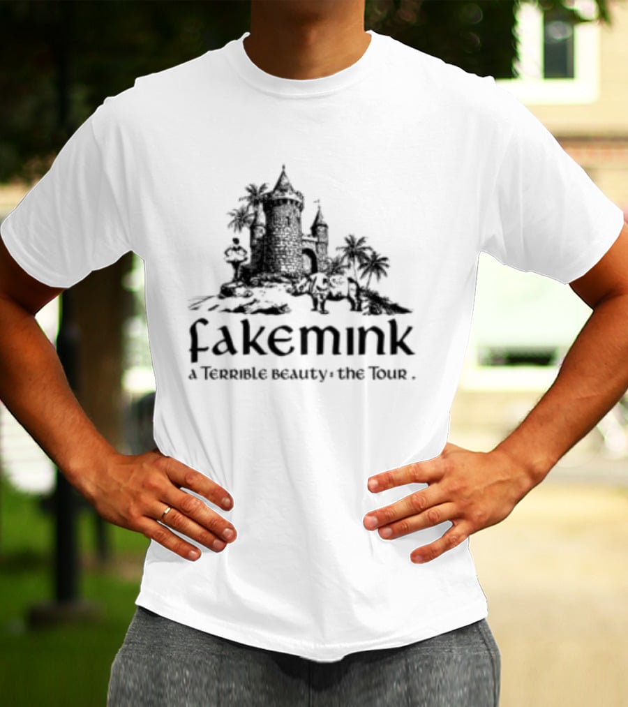 Fakemink A Terrible Beauty The Castle Longsleeve White T-Shirt