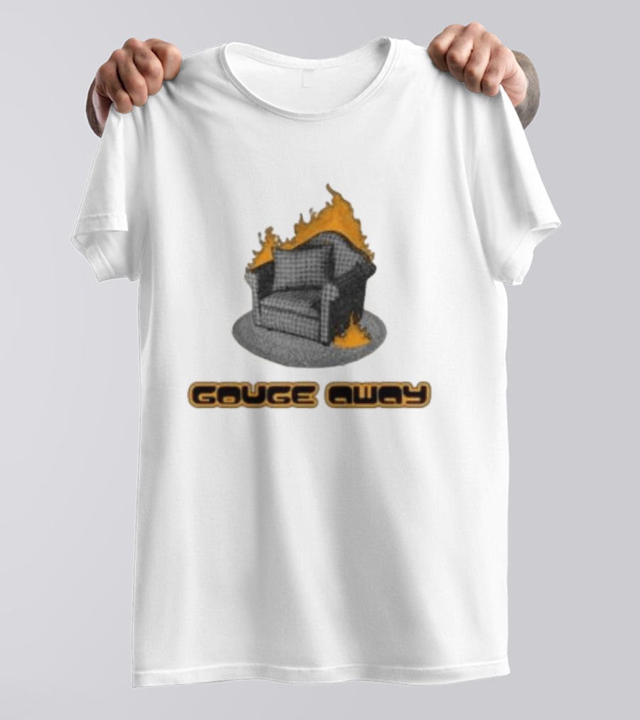 Pillowhead Shop Gouge Away Chair On Fire Ringer T-Shirt