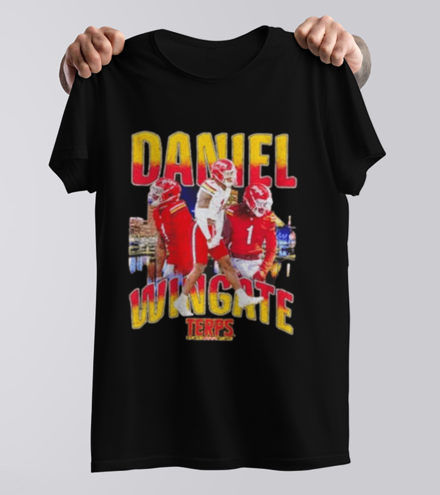 Daniel Wingate Terps No 1 Maryland Football Collage T-Shirt